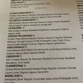 Oaxaca - Some of the drink menu - Mexican Near Me - Atlanta, Georgia Oaxaca - Some of the drink menu - Mexican Near Me - Atlanta, Georgia