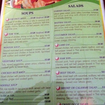 Mai Thai - Menu - Thai Near Me - West Columbia, South Carolina