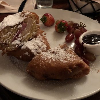 Cafe Orleans - Monte Cristo with berry sauce and fruits - Cajun/Creole Near Me - Anaheim, California