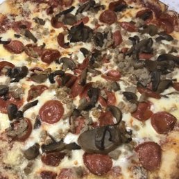 Medium with pepperoni, sausage and mushrooms with butter/parmesan/garlic crust