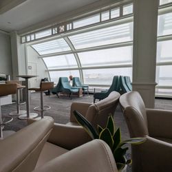 Delta Sky Club - MCO - Inside the Delta Sky Club lounge at Orlando International Airport (MCO). Seating.