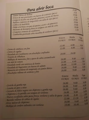 Menu photo 1 La Torcaz Madrid, M