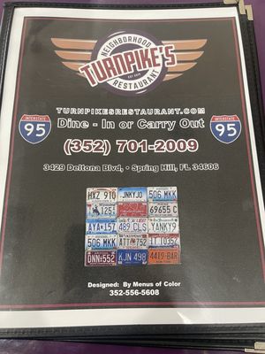 Menu photo 2 Turnpike’s Neighborhood Restaurant Spring Hill, FL Menu photo 2 Turnpike’s Neighborhood Restaurant Spring Hill, FL