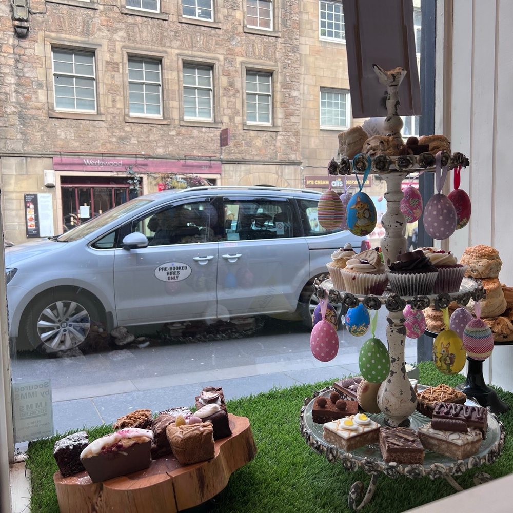 Mimi's Picnic Parlour - Easter window display of treats - Patisserie/Cake Shop Near Me - Edinburgh, EDH Mimi's Picnic Parlour - Easter window display of treats - Patisserie/Cake Shop Near Me - Edinburgh, EDH