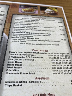 Menu photo 2 Fuzzy's Wholesale Bar-B-Que Madison, NC