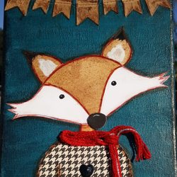 Blue Moxie Art - Dapper Fox Canvas