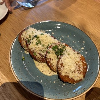 LouVino - Fried Green Tomatoes - much larger for brunch than happy hour - Southern Near Me - Indianapolis, Indiana LouVino - Fried Green Tomatoes - much larger for brunch than happy hour - Southern Near Me - Indianapolis, Indiana