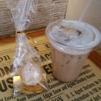 Thinking Cup - Hazelnut macaron and iced hazelnut latte - Coffee & Tea Near Me - Boston, Massachusetts