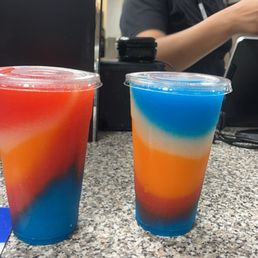 Rainbow slushies