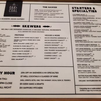 Oak & Coal - Japanese Near Me - Costa Mesa, California Oak & Coal - Japanese Near Me - Costa Mesa, California