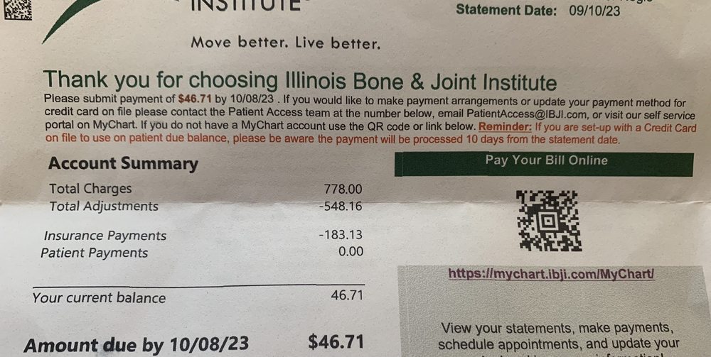 ILLINOIS BONE AND JOINT INSTITUTE GLENVIEW CLINIC Updated August