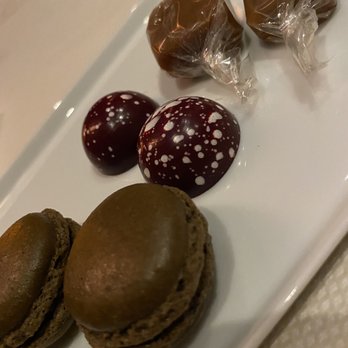 Salt - Chocolate macaroons, dark chocolate raspberry truffles, and fresh caramels. - New American Near Me - Amelia Island, Florida