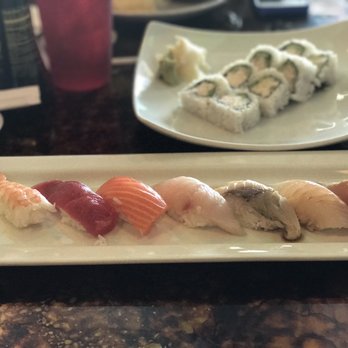Sushi 4 Reel - Nigiri sampler and California roll Look at the color of the tuna ... Fresh! - Sushi Bars Near Me - Oceanside, California