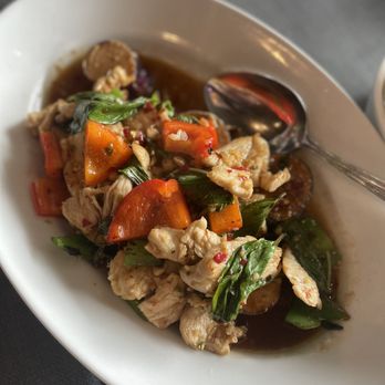Kinnara Thai - Hot & Spicy Eggplant with chicken - Thai Near Me - Van Nuys, California Kinnara Thai - Hot & Spicy Eggplant with chicken - Thai Near Me - Van Nuys, California