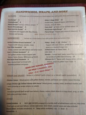 Menu photo 4 Glider's Webb Lake, WI