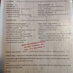 Glider's - Glider's menu
