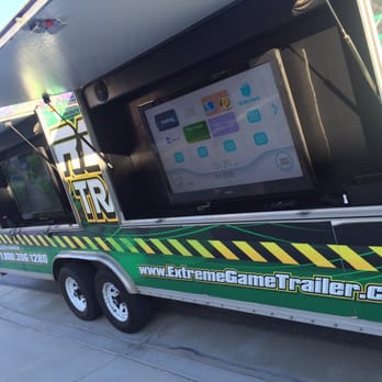 Extreme Game Trailer - Two outside 55"tvs - Game Truck Rental Near Me - Perris, California