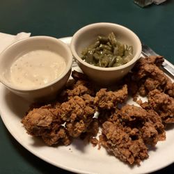The Fireside Bar & Grill - Chicken livers, green beans, and gravy
