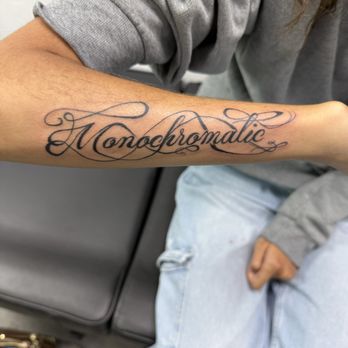 One Way Tattoo - Script - Tattoo Near Me - Edmond, Oklahoma One Way Tattoo - Script - Tattoo Near Me - Edmond, Oklahoma