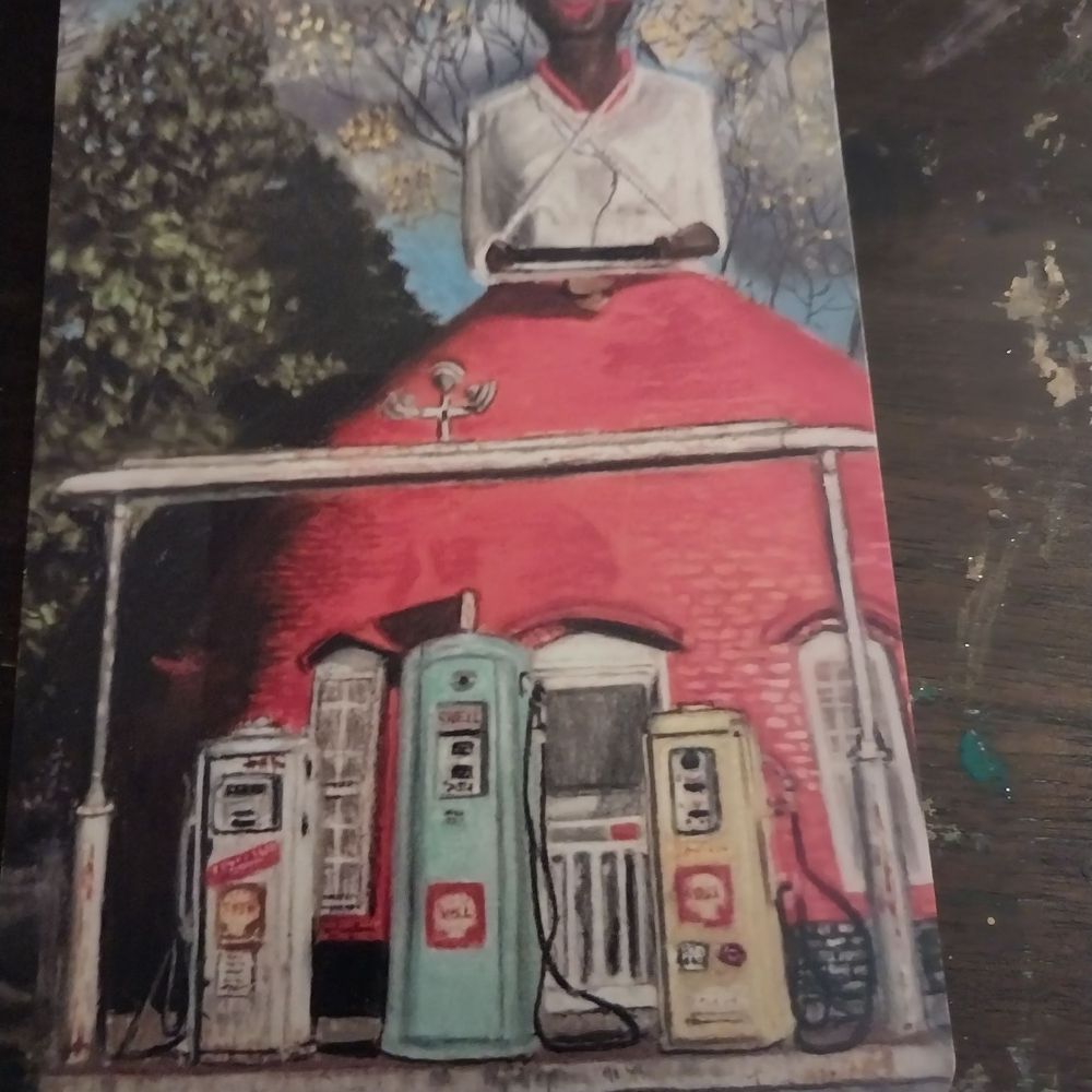 Mammy's Cupboard - a man sitting on top of a gas station - American Near Me - Natchez, Mississippi Mammy's Cupboard - a man sitting on top of a gas station - American Near Me - Natchez, Mississippi