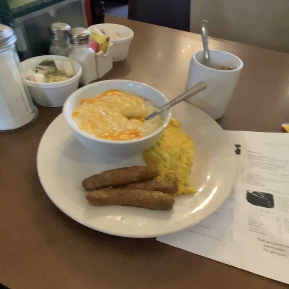 Warwick Restaurant - Cheesy grits, sausage, and scrambled eggs - Breakfast & Brunch Near Me - Newport News, Virginia Warwick Restaurant - Cheesy grits, sausage, and scrambled eggs - Breakfast & Brunch Near Me - Newport News, Virginia