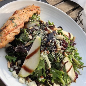 Pinstripes - Pear salad with salmon - New American Near Me - Chicago, Illinois Pinstripes - Pear salad with salmon - New American Near Me - Chicago, Illinois
