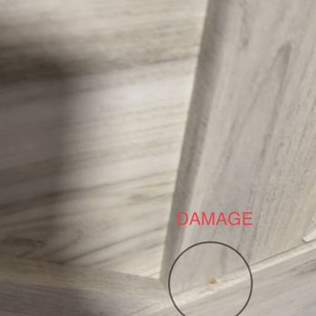 Ashley Store - Bed Backboard damage. - Furniture Stores Near Me - West Covina, California