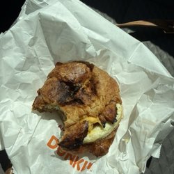 Lovely burnt croissant sandwich.