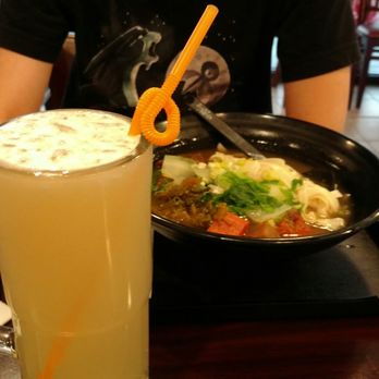 Taste Tea Cafe - Beef stew noodle with a lemon juice with honey. Both are delicious! - Taiwanese Near Me - Artesia, California Taste Tea Cafe - Beef stew noodle with a lemon juice with honey. Both are delicious! - Taiwanese Near Me - Artesia, California