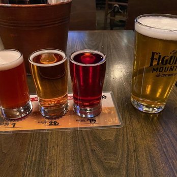 Barrelhouse 101 - #7, strawberry beer and two ciders and this was the flight and my husbands beer. - American Near Me - Ventura, California Barrelhouse 101 - #7, strawberry beer and two ciders and this was the flight and my husbands beer. - American Near Me - Ventura, California