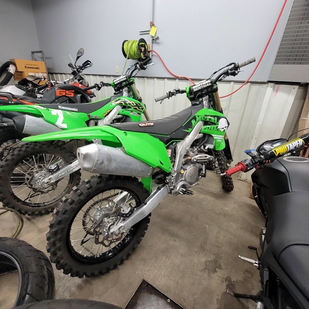 My bike pictured at the dealership with other bikes My bike pictured at the dealership with other bikes
