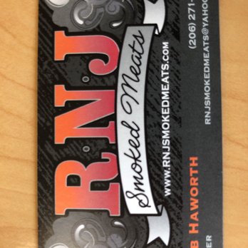 RNJ Smoked Meats - Contact information - Food Delivery Services Near Me - Longbranch, Washington RNJ Smoked Meats - Contact information - Food Delivery Services Near Me - Longbranch, Washington