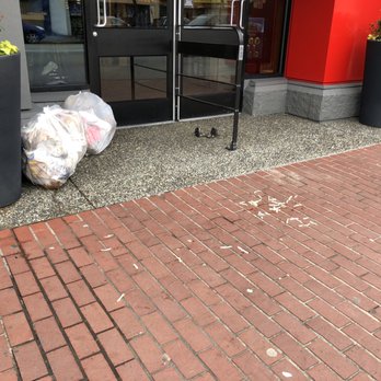 McDonald's - Garbage greeting the front entrance of McDonald's 2095 W 41st Ave, Vancouver, BC. - Fast Food Near Me - Vancouver, British Columbia