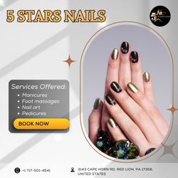 5 Stars Nails - nailsalon nailsalonnearme manicure
pedicure nailart naildesign