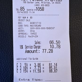 Koi Palace - 18% service charge for a party of 2 - Dim Sum Near Me - Milpitas, California Koi Palace - 18% service charge for a party of 2 - Dim Sum Near Me - Milpitas, California