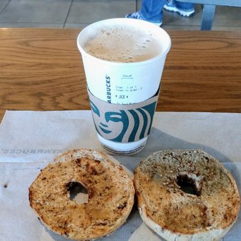 Starbucks - Sprouted Grain Bagel & Caffe Misto - Coffee & Tea Near Me - San Diego, California