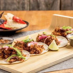 REVL Social Club - Get 4 tacos for $10 every Tuesday! Choose from Carnitas, Chicken, Steak, Al Pastor, or 2 Grilled or Fried Fish Tacos.
