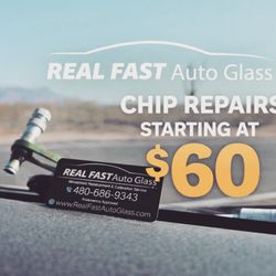 Real Fast Auto Glass - $60 mobile windshield Rock Chip Repair in Mesa arizona 480-686-9343