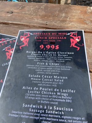 Menu photo 3 Church St Pub Verdun, QC