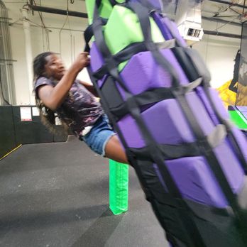 Get Air Palm Desert - My granddaughter is about to be pushed on this contraption going across the foam pit. She loved the experience. - Trampoline Parks Near Me - Palm Desert, California Get Air Palm Desert - My granddaughter is about to be pushed on this contraption going across the foam pit. She loved the experience. - Trampoline Parks Near Me - Palm Desert, California
