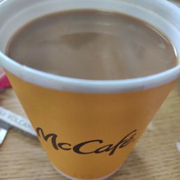 My coffee with cream and sugar