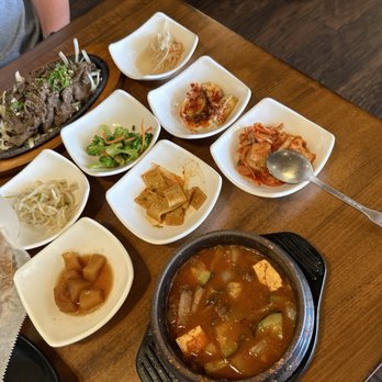 Maroo Korean BBQ And Catering - Bulgogi, vegetable pancake ( devoured before taking the picture) and doenjang..... can't forget the banchan! - Korean Near Me - Tracy, California Maroo Korean BBQ And Catering - Bulgogi, vegetable pancake ( devoured before taking the picture) and doenjang..... can't forget the banchan! - Korean Near Me - Tracy, California