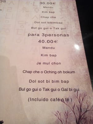 Menu photo 1 Go Hyang Mat Madrid, M