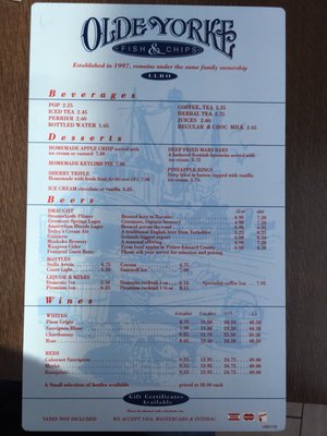 Menu photo 6 Olde Yorke East York, ON