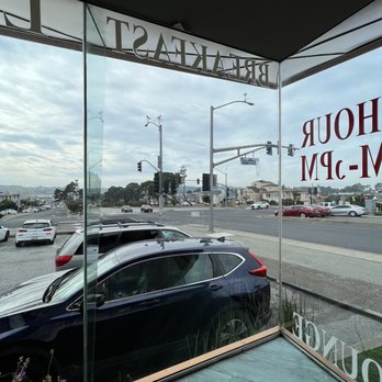 Boulevard Cafe - View of John Daly blvd from waiting area - New American Near Me - Daly City, California