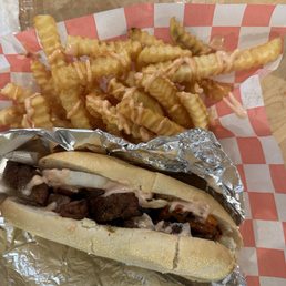 Grilled Filet Mignon Brochette Sandwich