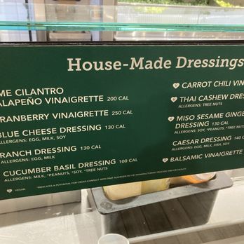 CoreLife Eatery - Dressing options - Salad Near Me - Greensboro, North Carolina