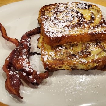Eggs Up Grill - Slice, strips, and spuds (came on a separate plate). Alex did not like the french toast. - Breakfast & Brunch Near Me - Columbia, South Carolina Eggs Up Grill - Slice, strips, and spuds (came on a separate plate). Alex did not like the french toast. - Breakfast & Brunch Near Me - Columbia, South Carolina