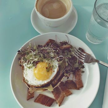 2 Birds Coffee - Mushroom "Benedict" with bacon added - phenomenal! - Coffee & Tea Near Me - Miramar Beach, Florida 2 Birds Coffee - Mushroom "Benedict" with bacon added - phenomenal! - Coffee & Tea Near Me - Miramar Beach, Florida