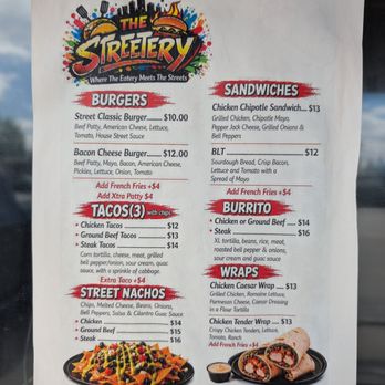The Streetery - Menu on May 5, 2026 - Food Trucks Near Me - Kalispell, Montana The Streetery - Menu on May 5, 2026 - Food Trucks Near Me - Kalispell, Montana